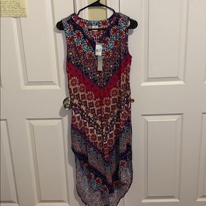 *NWT* High low sleeveless print tunic/dress